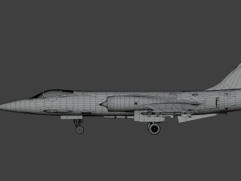 Реактивный истребитель F104G 3D Модель