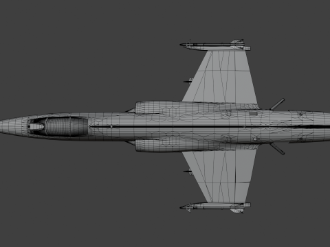Реактивный истребитель F104G 3D Модель