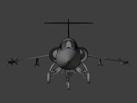 Реактивный истребитель F104G 3D Модель