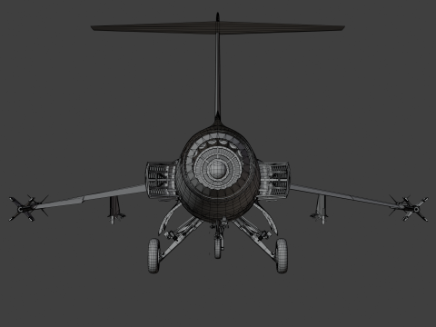 Реактивный истребитель F104G 3D Модель