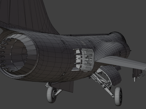 Реактивный истребитель F104G 3D Модель