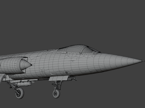 Реактивный истребитель F104G 3D Модель
