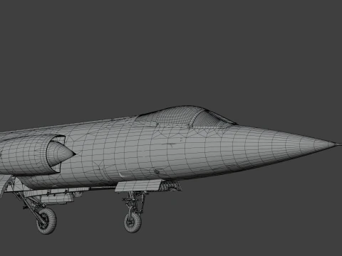 F104G starfighter fighter jet 3D Model