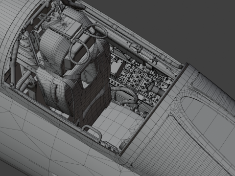 Реактивный истребитель F104G 3D Модель