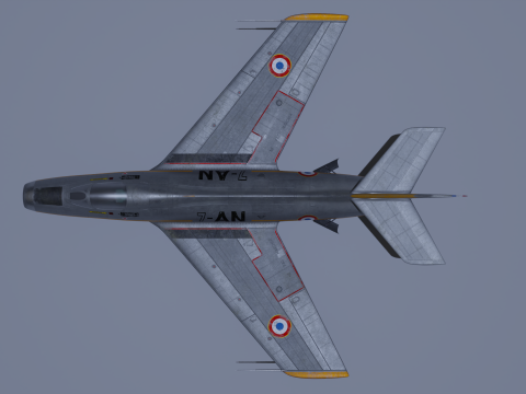 Dassault Mystere IV 3D Модель