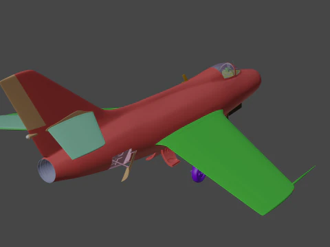 Dassault Mystere IV 3D Model