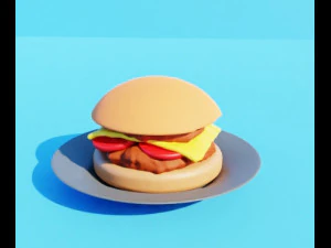 버거 3D 모델