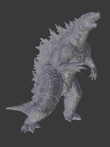Godzila Modelo 3D .c4d .max .obj .3ds .fbx .stl .blend 