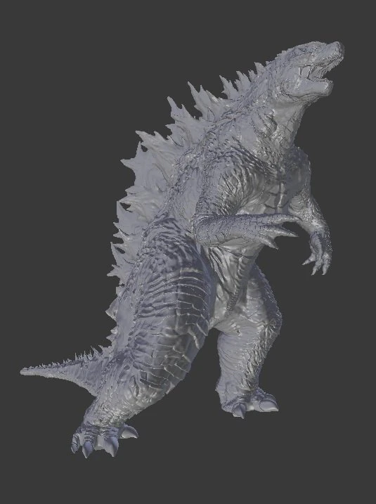 Godzila 3D Model .c4d .max .obj .3ds .fbx .stl .blend 