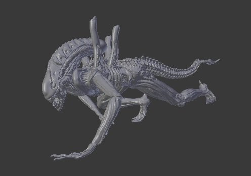 Alien 3 3D Model .c4d .max .obj .3ds .fbx .stl .blend 