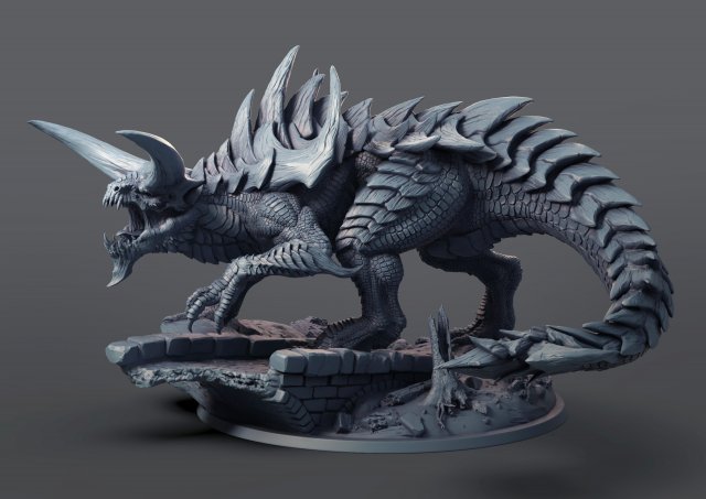 Tarasque Monster Model 3D .c4d .max .obj .3ds .fbx .stl .blend 