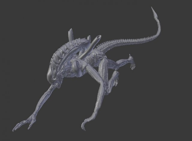 Alien 1 3D-Modell .c4d .max .obj .3ds .fbx .stl .blend 