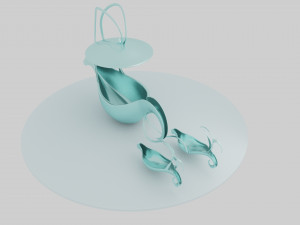 Fantasy Boat 3D Model