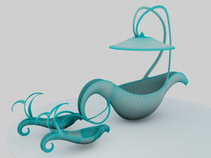 Fantasy Boat 3D Model