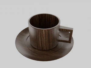 Piatto della tazza Modello 3D