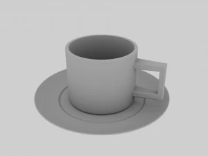 Cup Plate 3D Model