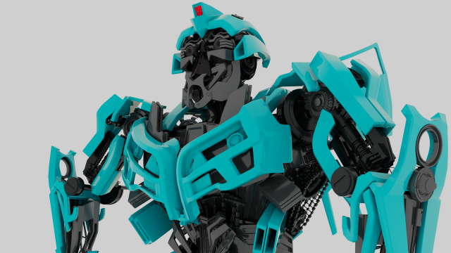 Transformer BumbleBee 3D Model .c4d .max .obj .3ds .fbx .stl .blend 