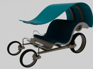Kart d'epoca Modello 3D