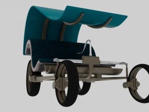 Kart d'epoca Modello 3D