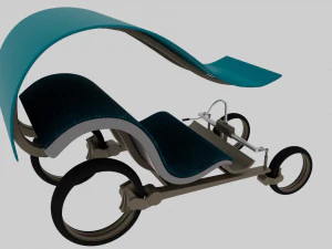 Kart d'epoca Modello 3D