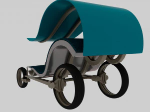 Kart d'epoca Modello 3D