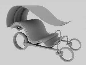 Kart d'epoca Modello 3D