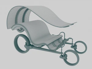 Kart d'epoca Modello 3D