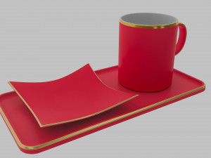 CUP PLATE SAUCER 3D Model