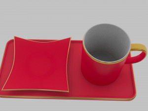 CUP PLATE SAUCER Modello 3D