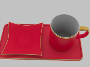 CUP PLATE SAUCER 3D Model