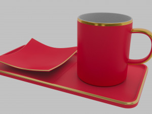 CUP PLATE SAUCER Modello 3D