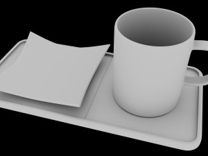 CUP PLATE SAUCER Modello 3D