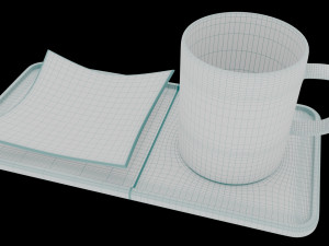 CUP PLATE SAUCER Modello 3D