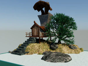 Miniatur Pulau Model 3D