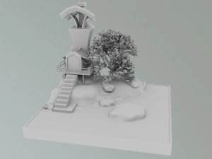 Island Miniature 3D Model