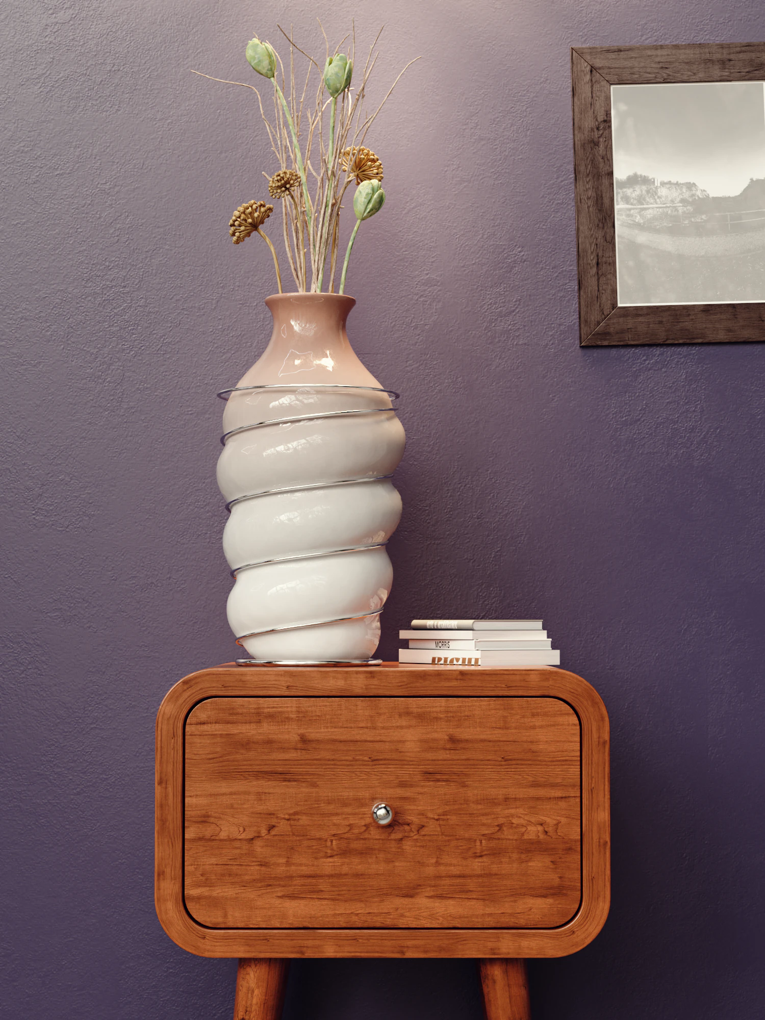 Spiral vase 3D Model .c4d .max .obj .3ds .fbx .stl .blend 