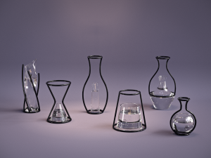 Contour vases collection 3D-Modell
