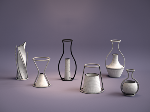 Contour vases collection 3D-Modell