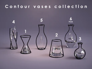 Контурная ваза из коллекции Контурные вазы 3D Модель