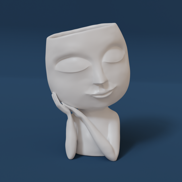 Vase in the form of a head Model do druku 3D .c4d .max .obj .3ds .fbx .stl .blend