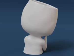 Vase in the form of a head Model do druku 3D