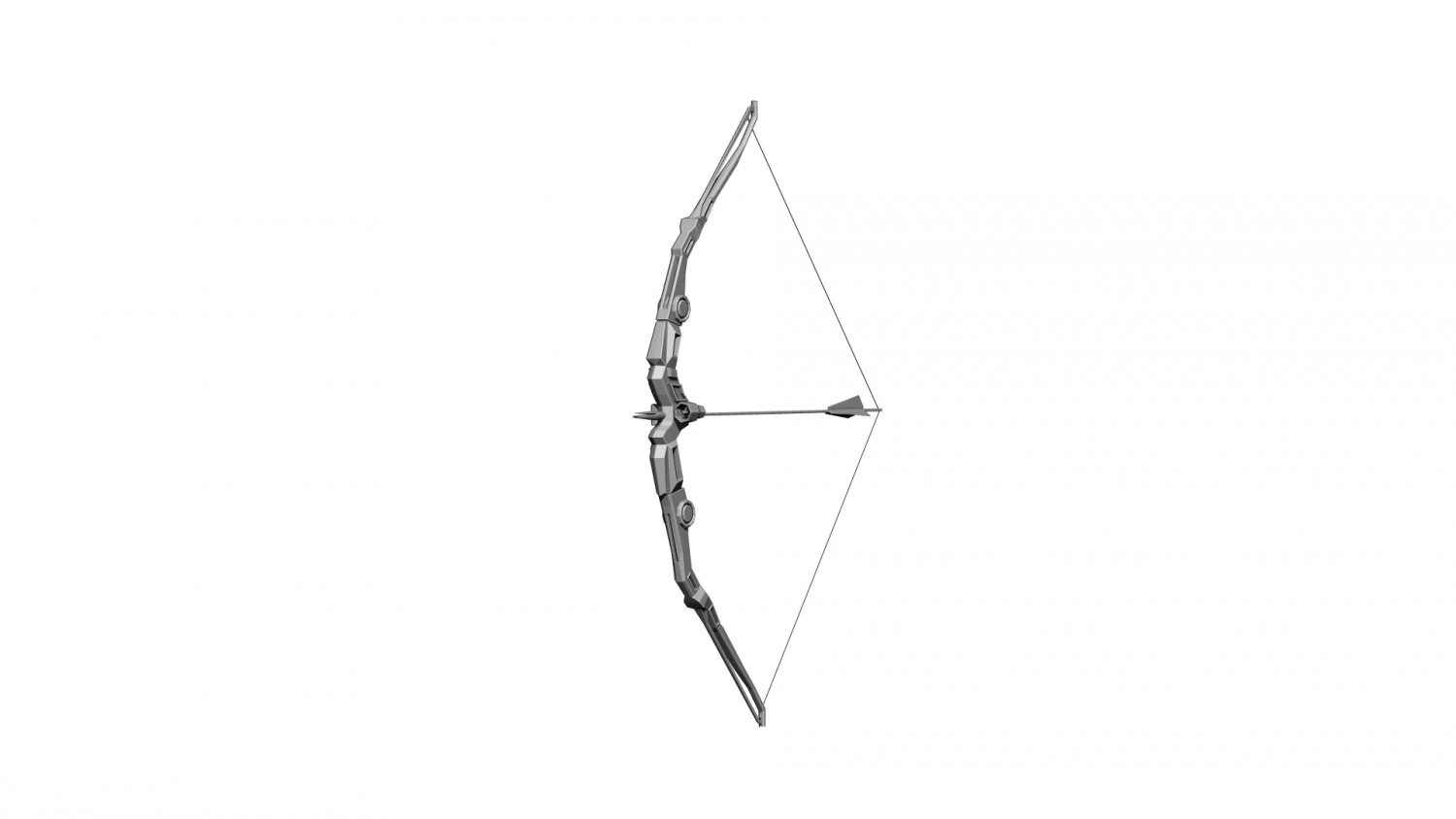 Bow and arrow modern 3D Model .c4d .max .obj .3ds .fbx .stl .blend