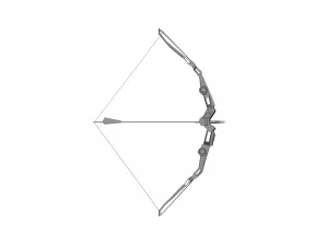 Bow and arrow modern 3D Model