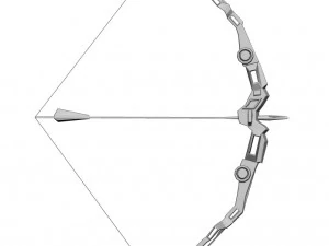 Bow and arrow modern 3D Model