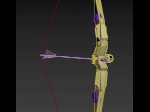 Bow and arrow modern 3D Model