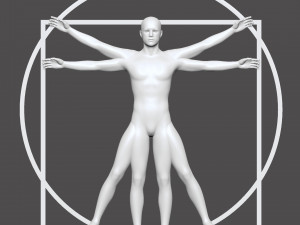 Leonardo da vinci vitruvian man 3D-Modell