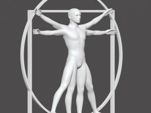 Leonardo da vinci vitruvian man 3D-Modell