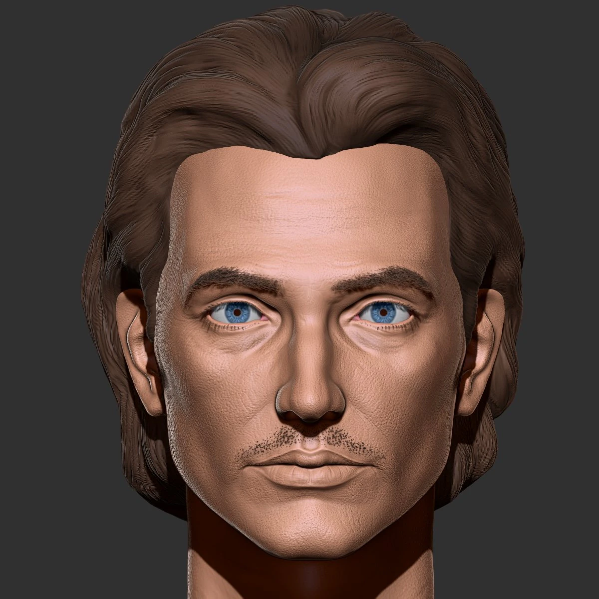 Realistic male head 3D Model .c4d .max .obj .3ds .fbx .stl .blend