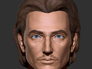 Realistischer m&auml;nnlicher Kopf 3D Modell