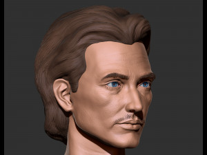 Realistic male head 3D Modell